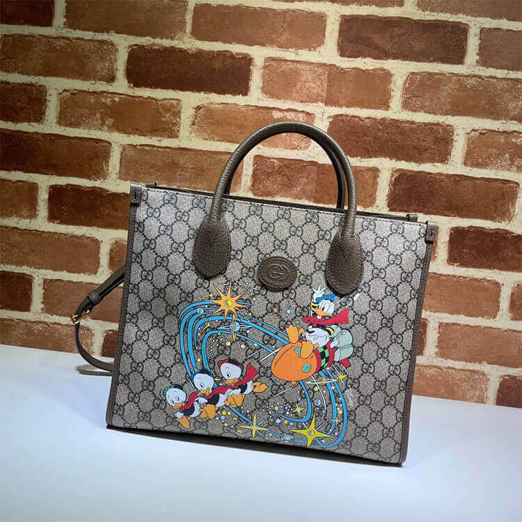 Replica Disney x Gucci Donald Duck Tote Bag 648134 2N0AT 8679 (2)