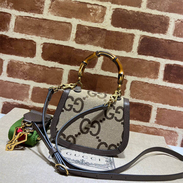 Replica Gucci Bamboo 1947 Jumbo GG Mini Bag 686864 UQLBT 2570 (4)