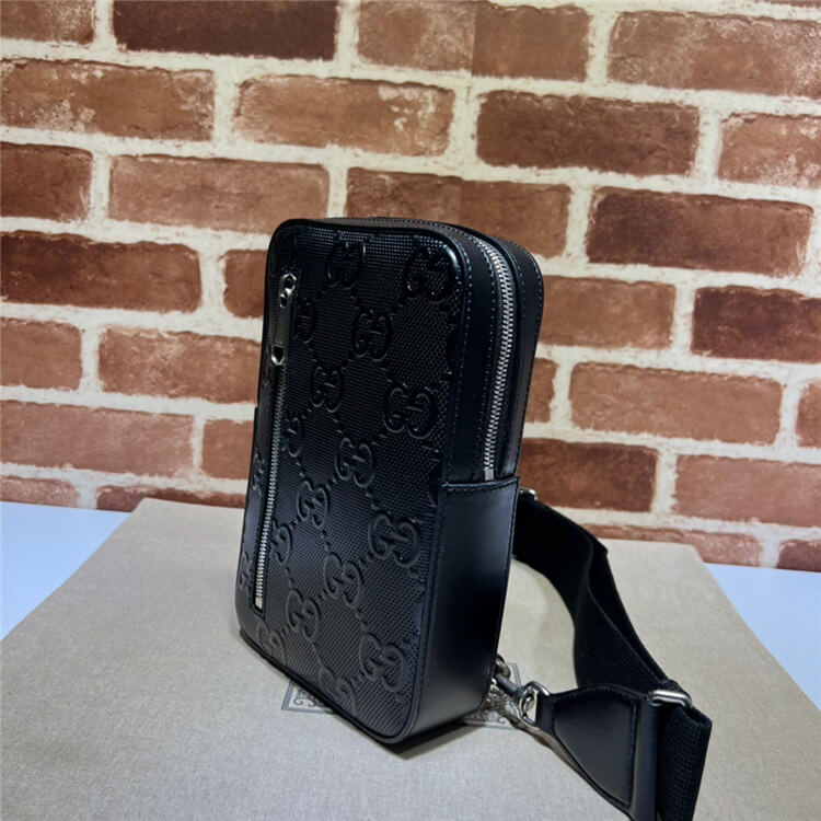 Replica Gucci GG Embossed Sling Backpack 700431 1W3CN 1000 (3)