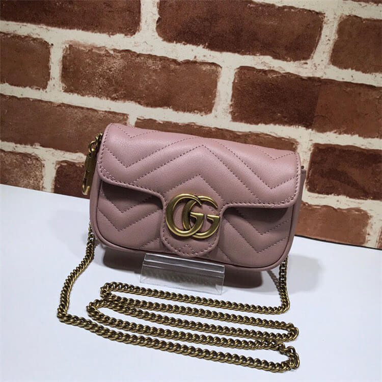 Replica Gucci GG Marmont Matelasse Leather Super Mini Bag 476433 DTDCT 5729 (2)