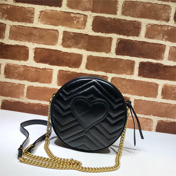 Replica Gucci GG Marmont Mini Round Shoulder Bag 550154 0OLET 1000 (4)