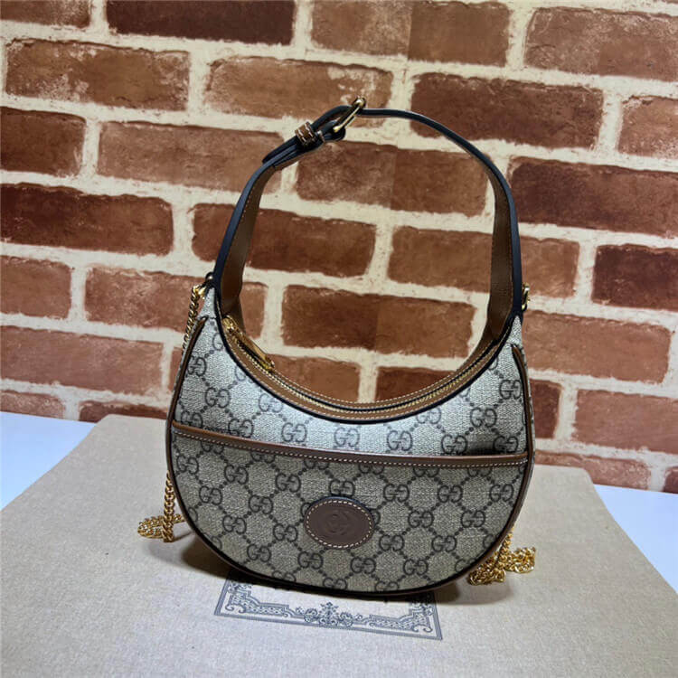 Replica Gucci Half-moon-shaped Mini Bag With Interlocking G 726843 92TCG 8563 (2)