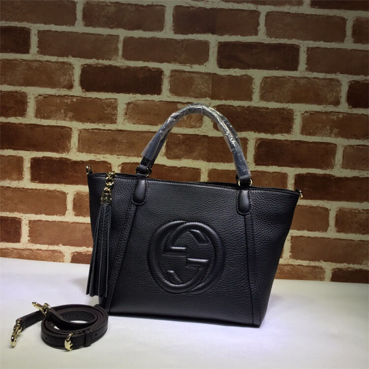 Replica Gucci Soho Leather Top Handle Bag 369176 A7M0G 1000 (2)