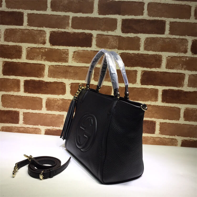 Replica Gucci Soho Leather Top Handle Bag 369176 A7M0G 1000 (3)