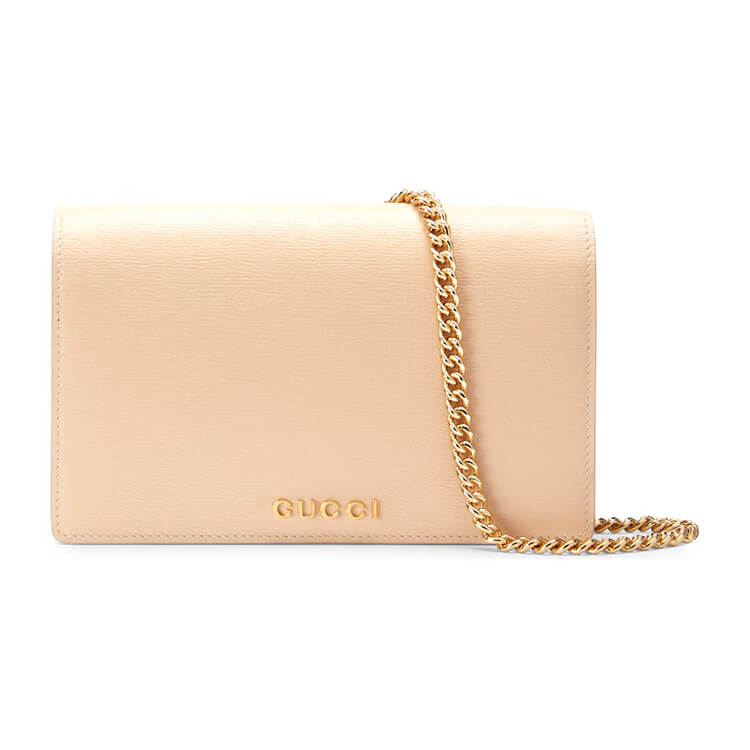 Replica Gucci Chain Wallet With Gucci Script 772643 0OP0N 5701 (1)
