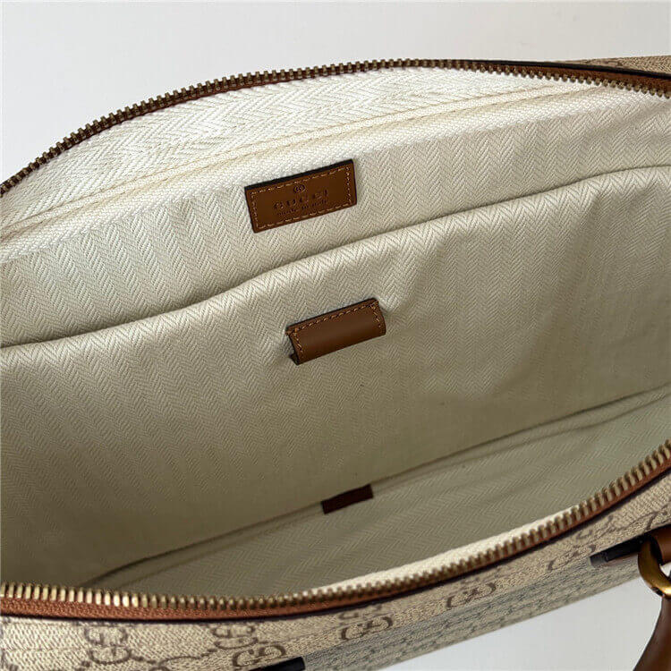 Replica Gucci GG Emblem Medium Briefcase 821149 FAED3 9786 (6)