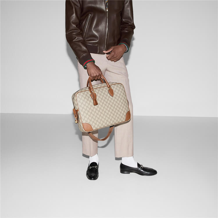 Replica Gucci GG Emblem Medium Briefcase 821149 FAED3 9786 (7)