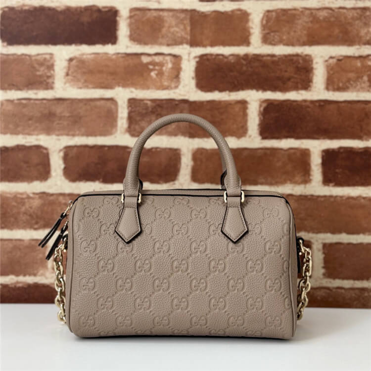 Replica Gucci GG Emblem Small Top Handle Bag 815255 AAEEM 1523 (2)