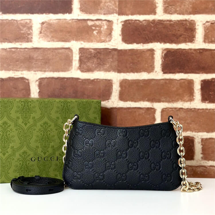 Replica Gucci GG Emblem Super Mini Bag 815278 AAEEM 1000 (2)