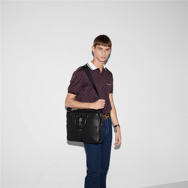 Replica Gucci Medium Briefcase With Web 816757 AAEF6 1042 (7)