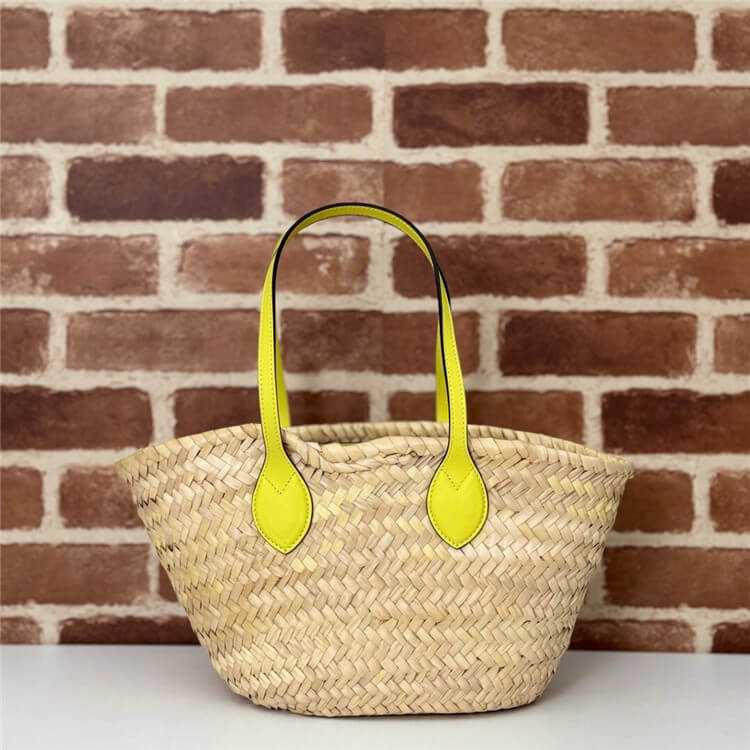 Replica Gucci Mini Straw Tote With Gucci Logo 782381 9AAE6 9563 (4)