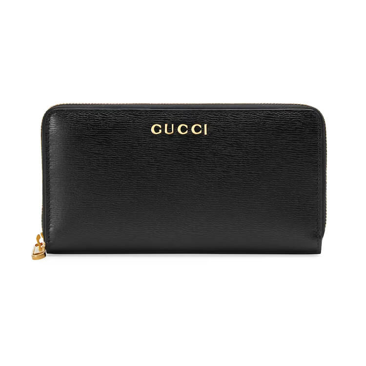 Replica Gucci Zip Around Wallet With Gucci Script 772642 0OP0N 1000 (1)