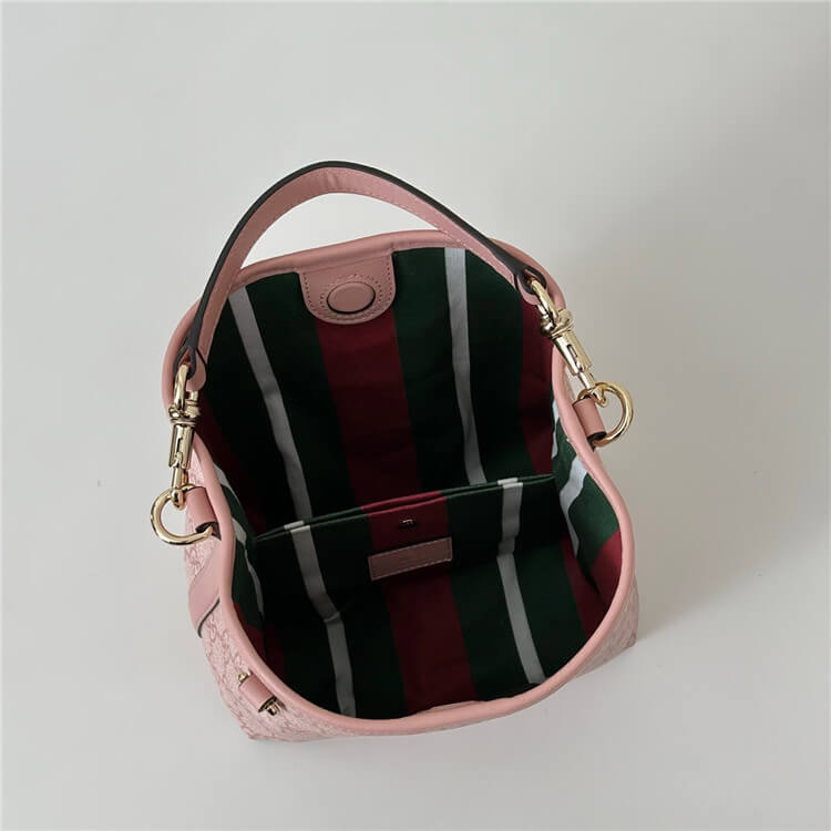 Replica Gucci GG Emblem Small Bucket Bag 815118 FAD6L 8459 (6)