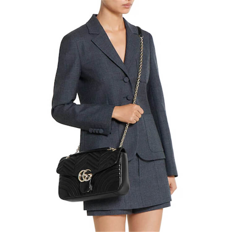 Replica Gucci GG Marmont Large Shoulder Bag 838985 AAE38 1000 (8)