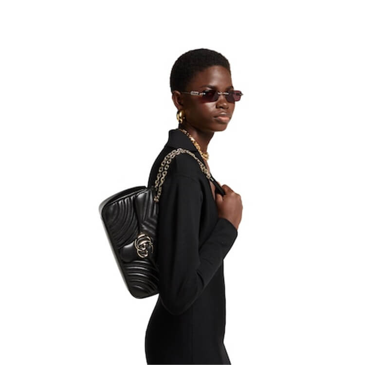 Replica Gucci GG Marmont Medium Shoulder Bag 837267 AAE38 1000 (7)